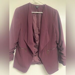 Apt 9 jacket, purple, 3/4 sleeves